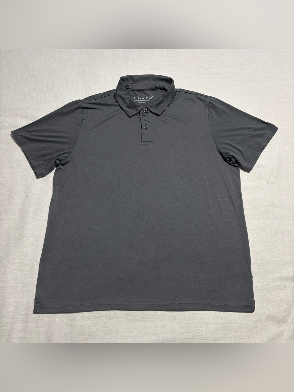 Men’s Free Fly Elevate Polo Shirt | Smoke Gray | Size Large